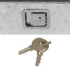 Universal 44" Heavy Duty Silver Aluminum Truck Tool Box w/ Side Handles, Lock, & Keys