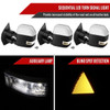 2017-2019 Ford F-250/F-350/F-450/F-550 Power Adjustable, Heated, BSM, ATS Chrome Towing Mirrors w/ Clear Lens Sequential LED Turn Signal, Clearance, & Auxiliary Lights