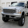 1999-2004 Ford F-250/F-350/F-450/F-550/Excursion Projector Headlights w/ SMD LED Light Strip (Chrome Housing/Clear Lens)