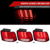 1999-2004 Ford Mustang Sequential LED Tail Lights - RS (Chrome Housing/Red Lens)