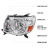 2005-2011 Toyota Tacoma Retro Style Projector Headlights (Chrome Housing/Clear Lens)