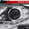 2006-2008 Audi A4 Projector Headlights w/ R8 Style SMD LED Light Strip (Chrome Housing/Clear Lens)