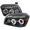 2005-2007 Dodge Magnum Dual Halo Projector Headlights (Matte Black Housing/Clear Lens)