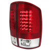 2002-2006 Dodge RAM LED Tail Lights (Chrome Housing/Red Clear Lens)