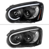 2004-2005 Subaru Impreza WRX/STI Outback Projector Headlights w/ LED Bar (Matte Black Housing/Clear Lens)