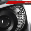 2004-2005 Subaru Impreza WRX/STI Outback Projector Headlights w/ LED Bar (Matte Black Housing/Clear Lens)