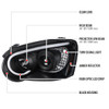 2004-2005 Subaru Impreza WRX/STI Outback Projector Headlights w/ LED Bar (Matte Black Housing/Clear Lens)