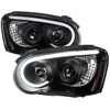 2004-2005 Subaru Impreza WRX/STI Outback Projector Headlights w/ LED Bar (Matte Black Housing/Clear Lens)