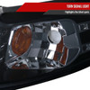 1999-2004 Ford Mustang Dual Halo Projector Headlights (Glossy Black Housing/Smoke Lens)