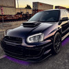 2004-2005 Subaru Impreza WRX STI Outback Projector Headlights w/ LED Light Bar (Glossy Black Housing/Clear Lens)