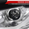 2006-2008 Audi A4 Projector Headlights w/ R8 Style LED Light Bar (Chrome Housing/Clear Lens)