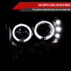 1999-2004 Ford Excursion F-250 F-350 F-450 F-550 Dual Halo Projector Headlights (Matte Black Housing/Clear Lens)