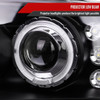 1999-2004 Ford Excursion F-250 F-350 F-450 F-550 Dual Halo Projector Headlights (Matte Black Housing/Clear Lens)