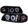 2000-2005 Chevrolet Impala Dual Halo Projector Headlights (Glossy Black Housing/Smoke Lens)