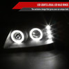 1999-2004 Ford Mustang Dual Halo V2 Projector Headlights (Matte Black Housing/Clear Lens)