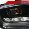2008-2015 Mitsubishi Lancer EVO Projector Headlights w/ SMD LED Light Strip (Matte Black Housing/Clear Lens)