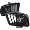 2005-2009 Ford Mustang LED Bar Projector Headlights (Chrome Housing/Smoke Lens)