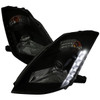 2003-2005 Nissan 350Z Projector Headlights w/ SMD LED Light Strip (Glossy Black Housing/Smoke Lens)
