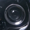 2002-2005 Mercedes Benz W163 ML Class Projector Headlights w/ SMD LED Light Strip (Glossy Black Housing/Smoke Lens)