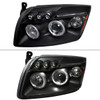 2007-2012 Dodge Caliber Dual Halo Projector Headlights (Matte Black Housing/Clear Lens)