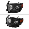 2014-2021 Toyota Tundra Retro Style V2 Projector Headlights (Matte Black Housing/Clear Lens)