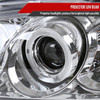 2000-2003 Nissan Sentra Dual Halo Projector Headlights (Chrome Housing/Clear Lens)