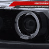2006-2008 BMW E90 3 Series Sedan Dual Halo Projector Headlights w/ LED Light Strip & LED Turn Signal Lights (Glossy Black/Smoke Lens)