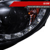 2006-2007 Subaru Impreza WRX/STI Projector Headlights w/ LED Light Strip (Glossy Black Housing/Smoke Lens)