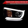 2014-2021 Toyota Tundra LED C-Bar Projector Headlights w/ Sequential Turn Signal Lights (Chrome Housing/Clear Lens)