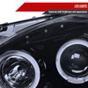 2000-2003 Honda S2000 AP1 Dual Halo Projector Headlights (Glossy Black Housing/Smoke Lens)