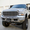1999-2004 Ford Excursion F-250 F-350 F-450 F-550 Dual Halo Projector Headlights (Chrome Housing/Clear Lens)