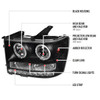 2007-2014 GMC Sierra SMD Dual Halo Projector Headlights (Matte Black Housing/Clear Lens)