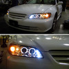 1998-2002 Honda Accord Dual Halo Projector Headlights (Chrome Housing/Clear Lens)