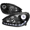 2000-2005 Mercedes Benz W220 S Class Halo Projector Headlights (Matte Black Housing/Clear Lens)