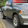 2009-2018 Dodge RAM 1500 Quad Cab 3" Black Stainless Steel Side Step Nerf Bars