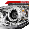 2006-2007 Subaru Impreza WRX/STI Projector Headlights w/ LED Light Strip (Chrome Housing/Clear Lens)