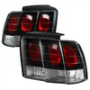 1999-2004 Ford Mustang Tail Lights (Matte Black Housing/Clear Lens)