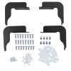 1999-2016 Ford F-250/F-350/F-450/F-550 SuperCab 4" Chrome Stainless Steel Side Step Nerf Bars
