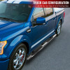 2015-2024 Ford F-150/F-250/F-350/F-450/F-550 SuperCrew Cab 4" Chrome Stainless Steel Side Step Nerf Bars