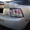 1999-2004 Ford Mustang Tail Lights (Chrome Housing/Clear Lens)