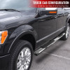 2009-2014 Ford F-150 SuperCrew Cab 4" Chrome Stainless Steel Side Step Nerf Bars
