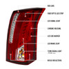 2003-2007 Cadillac CTS LED Tail Lights (Chrome Housing/Red Lens)