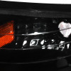 1994-1998 Ford Mustang Corner Parking Turn Signal Lights w/ Amber Reflector (Matte Black Housing/Clear Lens)