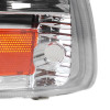 1997-2004 Dodge Dakota/ 1998-2003 Durango SMD LED Light Strip Factory Style Crystal Headlights (Chrome Housing/Clear Lens)