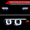 1995-2001 BMW E38 7 Series LED Bar Dual Halo Projector Headlights (Matte Black Housing/Clear Lens)