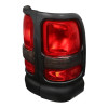 1994-2002 Dodge RAM Tail Lights (Black Housing/Red Clear Lens)