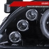 1993-1997 Toyota Corolla Dual Halo Projector Headlights (Glossy Black Housing/Smoke Lens)