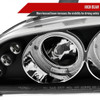 1992-1995 Honda Civic Dual Halo Projector Headlights (Matte Black Housing/Clear Lens)