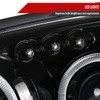 2004-2005 Subaru Impreza WRX/STI Outback Dual Halo Projector Headlights (Jet Black Housing/Clear Lens)