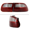 1992-1995 Honda Civic 3DR Hatchback Tail Lights (Chrome Housing/Red Clear Lens)